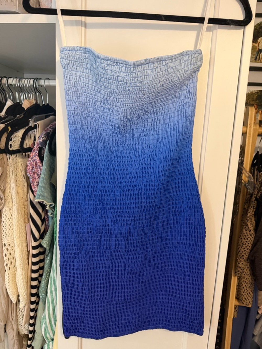Princess Polly Blue Ombre Smocked Mini Dress